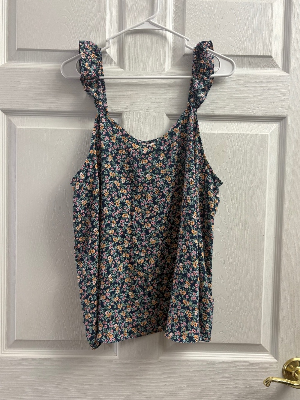 Women's Lauren Conrad Floral Ruffle Sleeve Tank Top